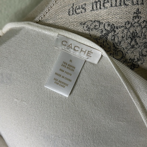 Caché White Dolman Drape Knit Sweater - Picture 6 of 7